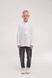 Embroidered shirt for a boy "Star", white on white 11000433 photo 2