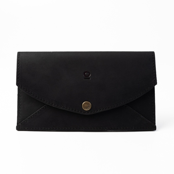 Wallet Envelope, Leather, Black 40001 photo