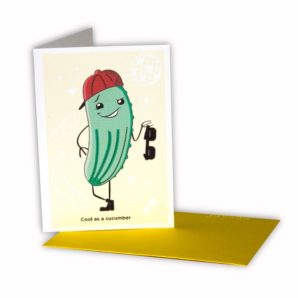 Tactile card "Cool as cucumber" 60013 photo