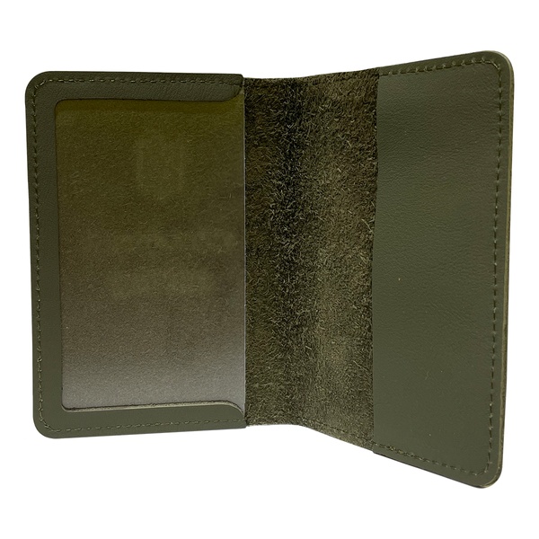 Military ID cover with inscription, Leather, Khaki 11000749 photo