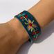 Embroidered Leather Bracelet, Blue 11000641-4 photo 1