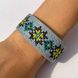 Embroidered Leather Bracelet, Grey 110006415 photo 1