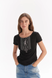 Embroidered women's t-shirt "Hutsulka", black 11000659 photo 2