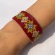 Embroidered Leather Bracelet, Red 110006416 photo 1