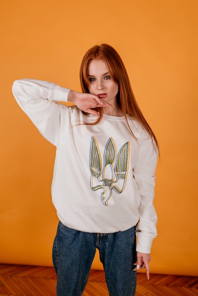 Sweatshirt white, adult, "Trident Falcon" size S 11000029 photo