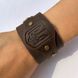 Wide men's leather bracelet, Brown 1100065713 photo 1