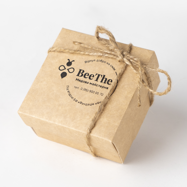 Коробка Подарункова "BeeThe", картон, 140х140х70мм 10021 фото