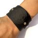 Wide men's leather bracelet, Black 11000657112 photo 1