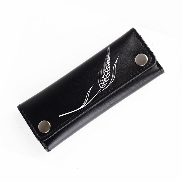 Key holder patriotic MRIYA, Leather, Black 11000146 photo