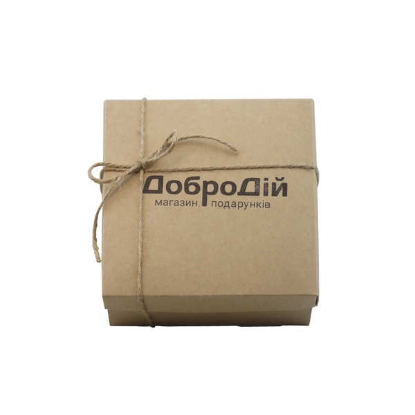 Коробка Подарункова "ДоброДій", картон, 140х140х70 100003 фото