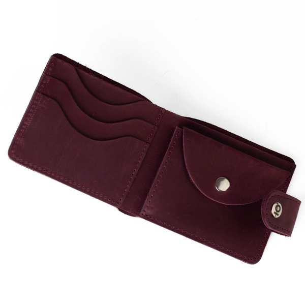 Minimal purse with coat of arms, Leather, Marsala 11000107 photo