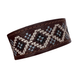 Embroidered Leather Bracelet, Dark Brown 1100064110 photo 3