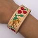 Embroidered Leather Bracelet, Beige 11000641-12 photo 1