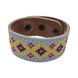 Embroidered Leather Bracelet, Grey/Yellow 1100064113 photo 4