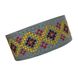 Embroidered Leather Bracelet, Grey/Yellow 1100064113 photo 3