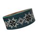 Embroidered Leather Bracelet, Blue/White 1100064114 photo 3