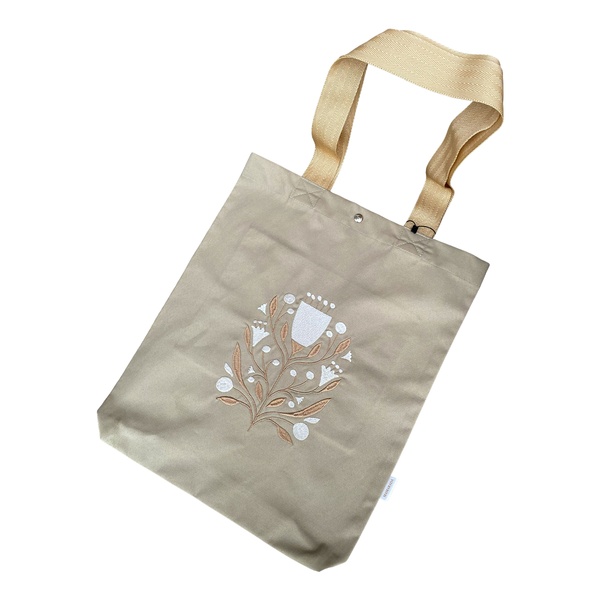 Shopper "Flower" with Embroidery, Beige 70009 photo